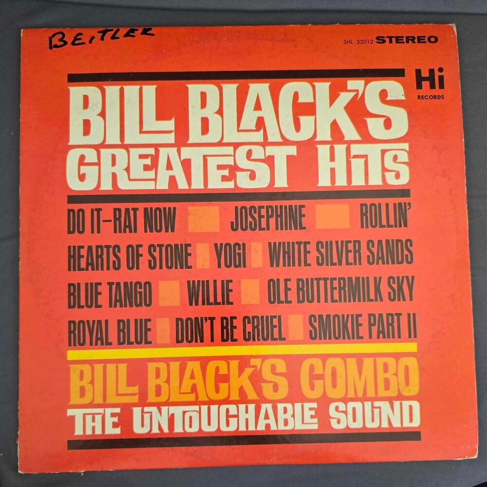 Bill Black's Greatest Hit LP Vinyl Record